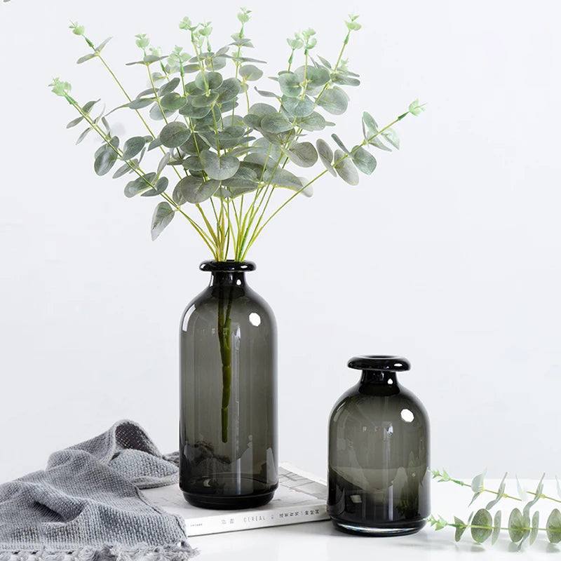 vase en verre nordique pour fleurs décoration intérieure moderne - vue 4 sur 8
