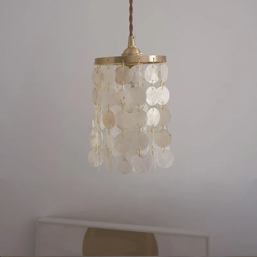 Suspension de luxe en cuivre avec coquillages naturels rétro - vue 4 sur 6