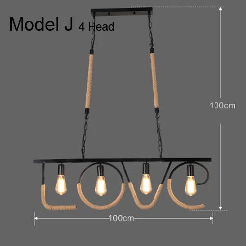 suspension rustiques industrielles avec corde pour intérieur - vue 15 sur 21