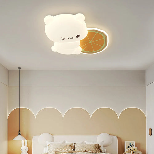 plafonnier led ours cartoon motif fruits pour enfants - vue 5 sur 12
