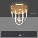 lustre rectangulaire en acier inoxydable à intensité variable