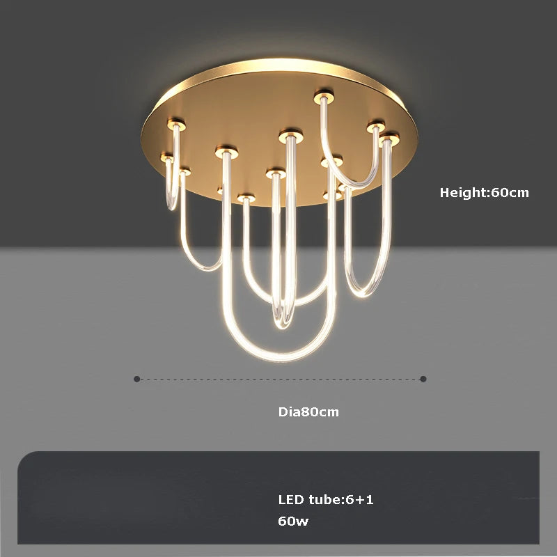 lustre rectangulaire en acier inoxydable à intensité variable - vue 9 sur 11