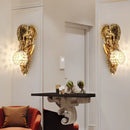 applique murale led moderne nordique ange sirène décorative en résine