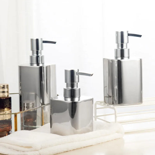 distributeur de savon en acier inoxydable pour salle de bain - vue 4 sur 11