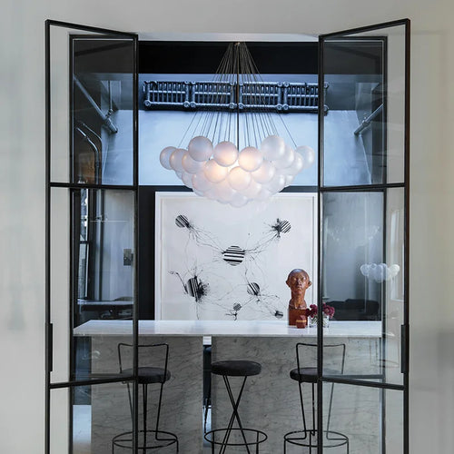 suspension moderne en verre pour décoration intérieure élégante - vue 4 sur 10