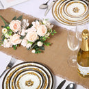 Chemin de table jute style rustique maison fete
