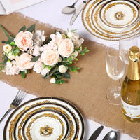 Chemin de table jute style rustique maison fete