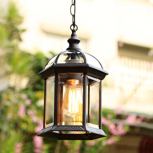 lustres extérieurs rétro créatifs pour jardin et gazébo - vue 5 sur 6