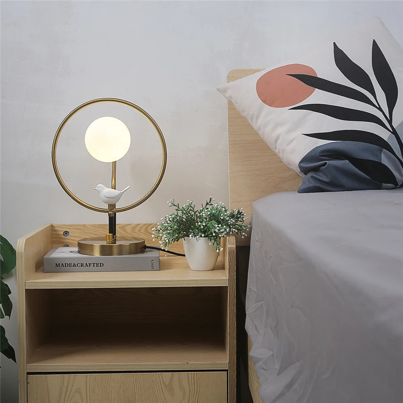 lampadaire décoratif nordique en verre design moderne avec ampoules incluses - vue 4 sur 7