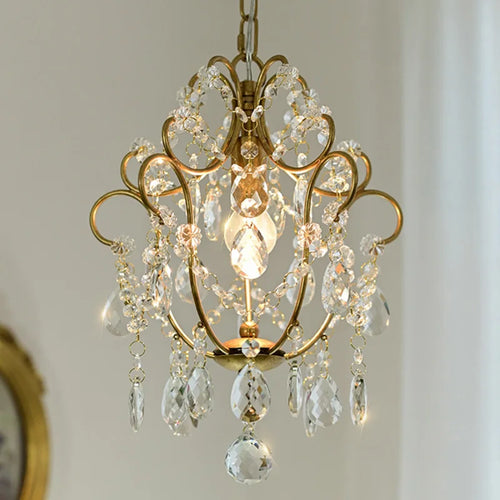 plafonnier led suspendu en cristal design moderne décoratif - vue 2 sur 8