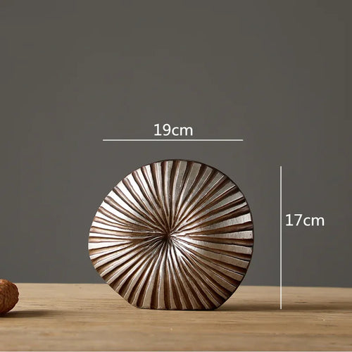 vase floral en résine à fleurs moderne rayures bois - vue 11 sur 10