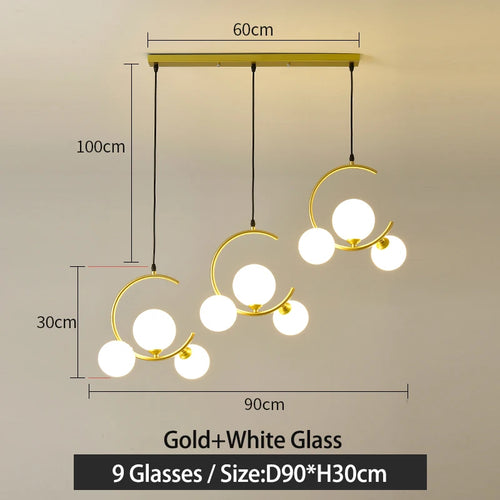 lampe boule en verre nordique décorative et créative - vue 9 sur 16