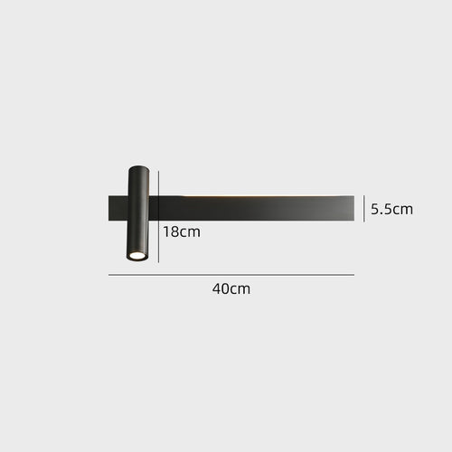 Applique murale minimaliste LED avec spot Irvinne - vue 7 sur 8