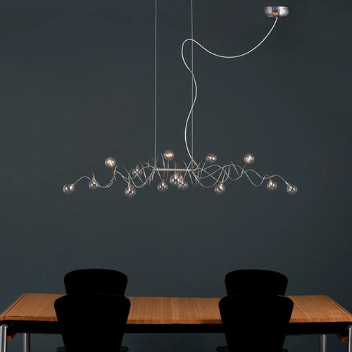 lustre nordique créatif en verre art lumineux pour décoration intérieure - vue 5 sur 9
