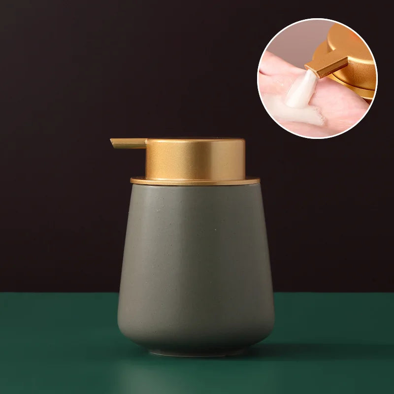 distributeur de savon portable en céramique 400 ml pour soins personnels - vue 12 sur 30