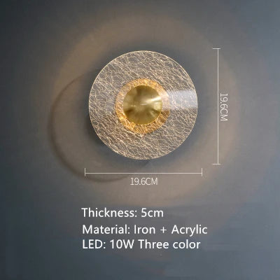 applique murale led en forme de fleur décorative en métal doré - vue 8 sur 9