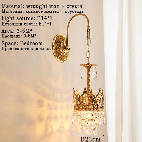 lustre rétro en cristal pour éclairage intérieur décoratif - vue 13 sur 14
