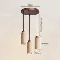 ensemble de 3 suspensions wabi sabi naturelles led