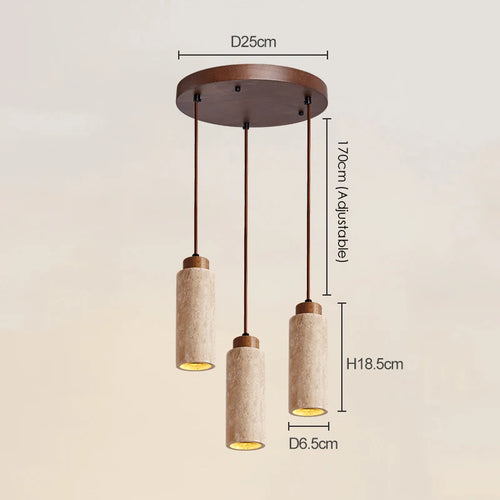 ensemble de 3 suspensions wabi sabi naturelles led