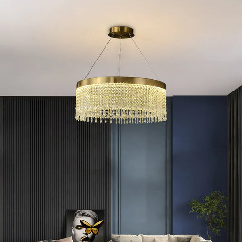 lustre en cristal led design moderne pour intérieur élégant - vue 3 sur 11