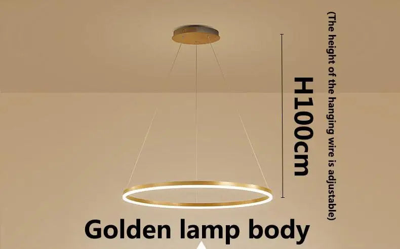 lampes led suspendues à anneau rond nordique minimaliste