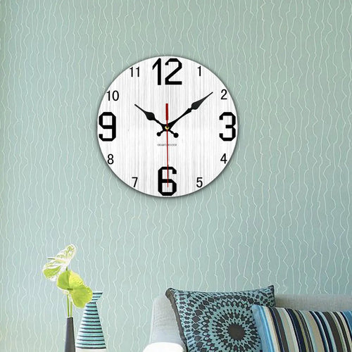 horloge murale en bois style européen silencieuse pour bureau et école - vue 8 sur 11