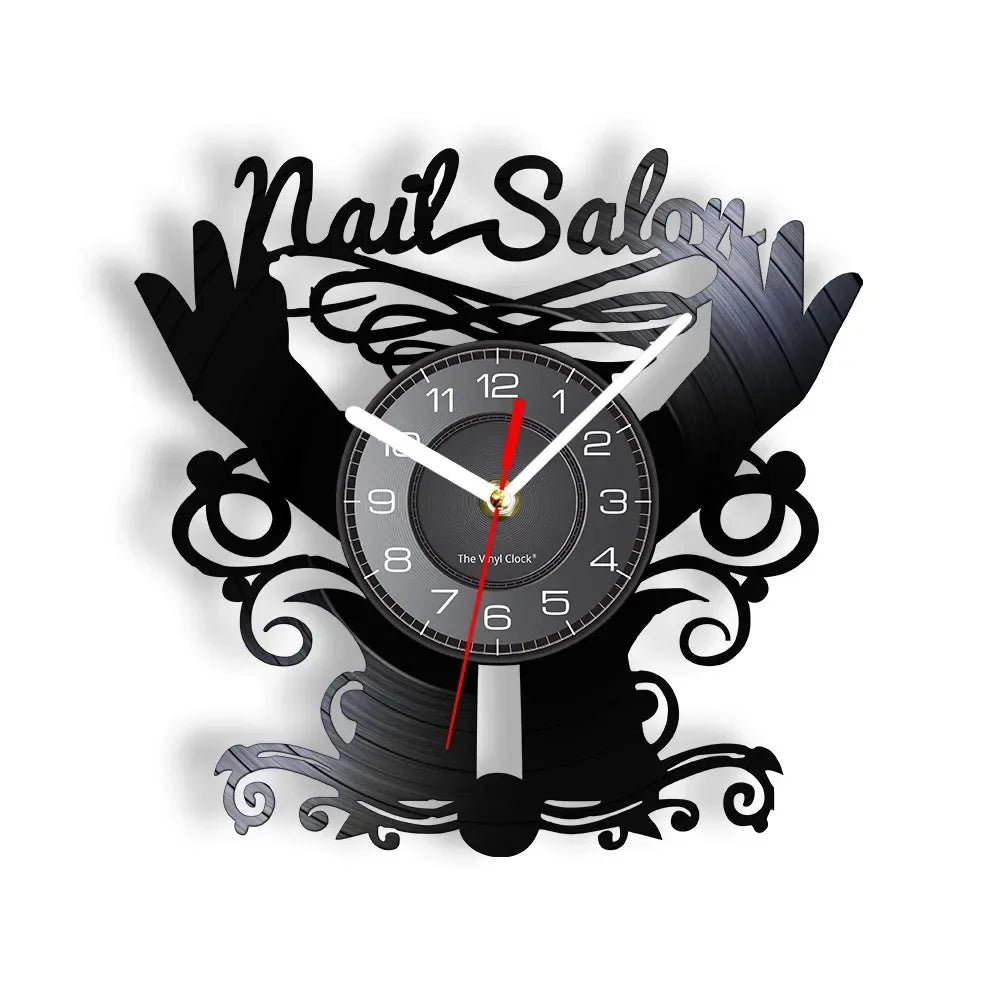 horloge murale vinyle pour salon de manucure et beauté - vue 13 sur 31