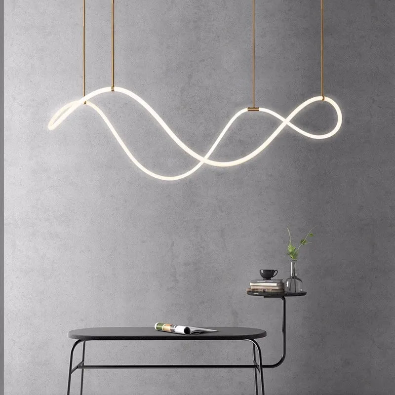 Creative Line Pendant Lamp with 360 degree Lighting for Bedroom Living room Dining room Kitchen lighting - vue 1 sur 11