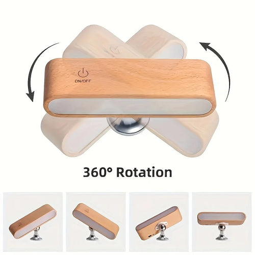 Wall Sconces Rechargeable Wall Lights With 360 Rotation,Dimmable Battery Operated Wall Sconce - vue 3 sur 8