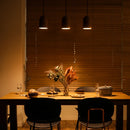 Suspension arrondie en bois massif