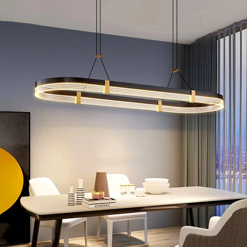 lustre moderne led pour éclairage intérieur suspension plafonnier - vue 7 sur 7