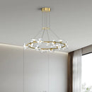 suspension moderne minimaliste en verre et éclairage led créatif
