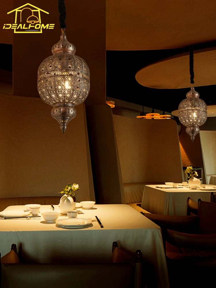 suspension marocaine vintage design pour café et restaurant - vue 5 sur 10