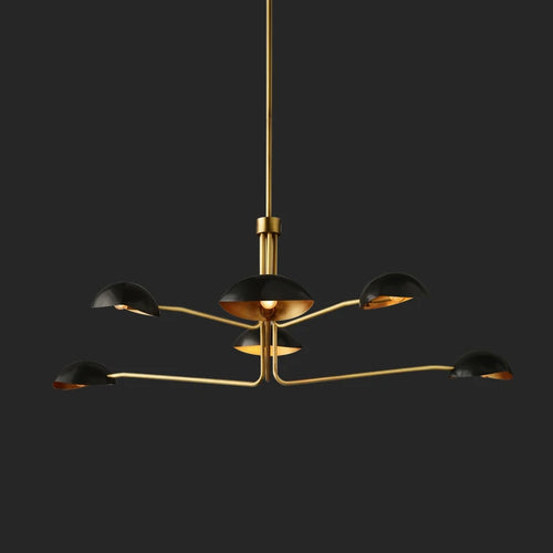 Lustre Moderne style néoclassique couleur cuivre - vue 3 sur 16
