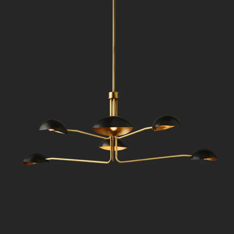Lustre Moderne style néoclassique couleur cuivre - vue 3 sur 16
