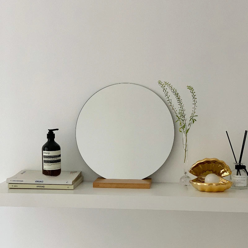 miroirs décoratifs ronds pour bureau de maquillage style nordique - vue 3 sur 7