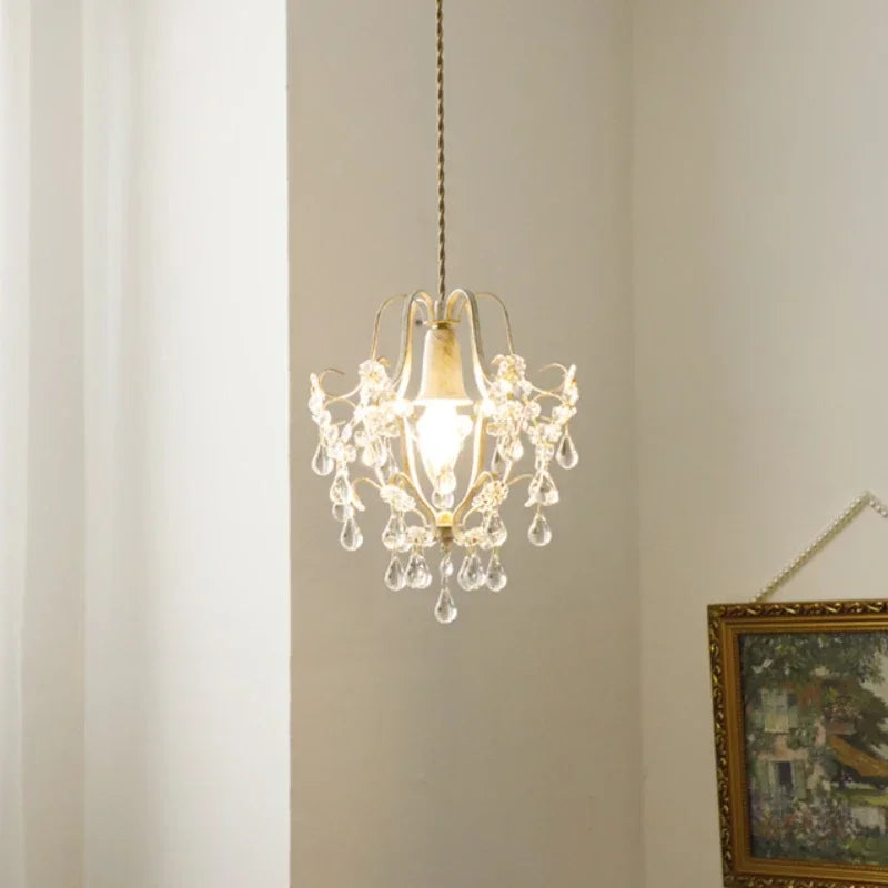 suspension rétro en cristal forme goutte d'eau pour décoration élégante - vue 4 sur 8