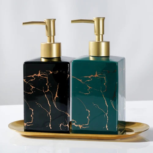 bouteille en céramique pour désinfectant et gel douche - vue 13 sur 26