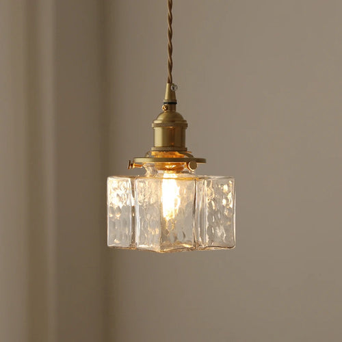 lustre japonais en verre minimaliste moderne avec éclairage led - vue 4 sur 9