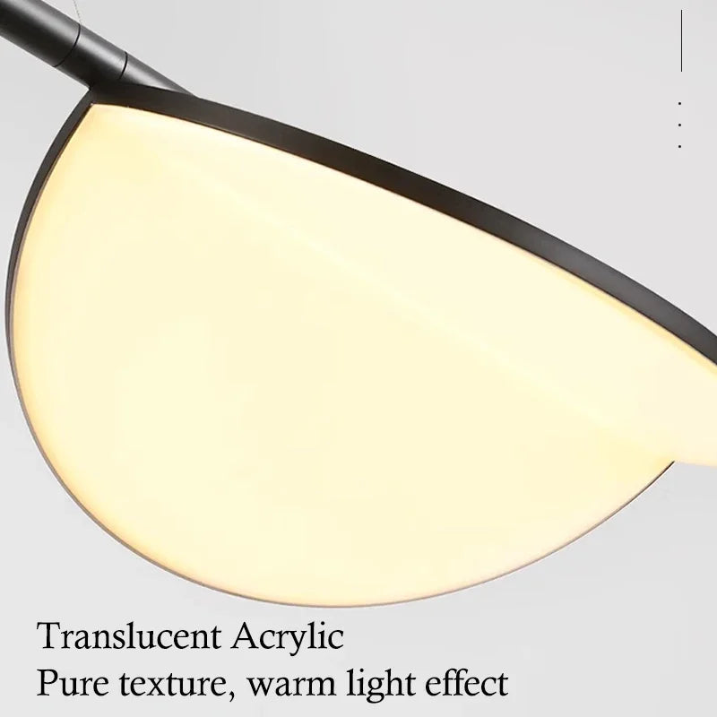 lampe décorative moderne en forme de feuille dabricot pour intérieur - vue 10 sur 10