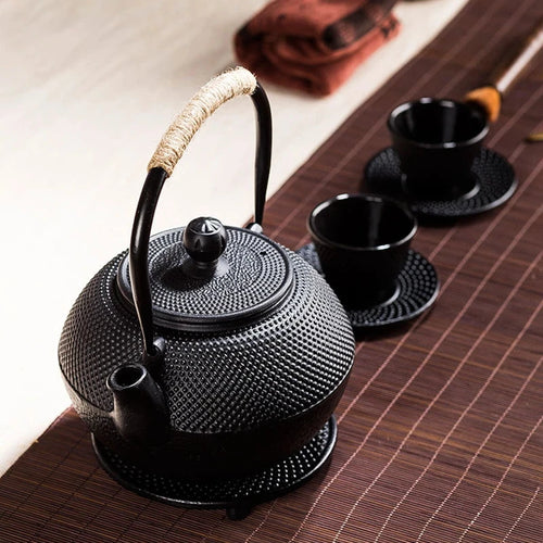 Théière japonaise en fonte avec infuseur inox intégré - vue 5 sur 9