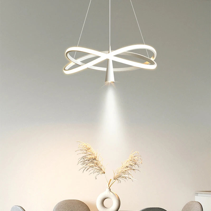 lustre suspendu à led moderne pour décoration intérieure élégante - vue 2 sur 12