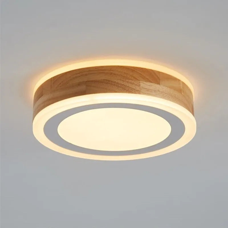 plafonnier led en bois moderne pour intérieur minimaliste - vue 3 sur 8