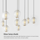 suspension moderne en verre ronde pour espaces divers