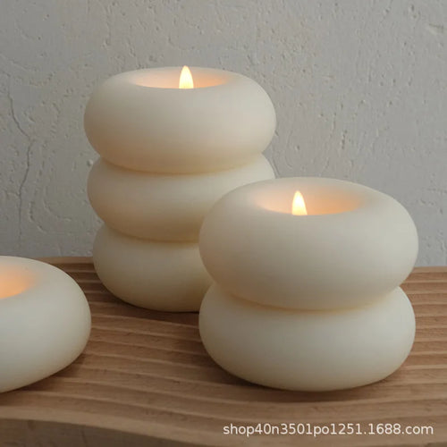 bougies d'aromathérapie créatives en forme de beignets décoratives - vue 2 sur 10