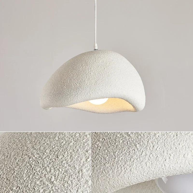 suspension led wabi-sabi nordique en résine pour café loft - vue 4 sur 29