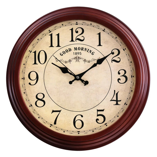 horloge murale silencieuse personnalisable en bois moderne rétro - vue 23 sur 25