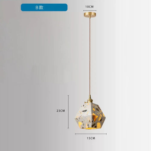 Industrial Style Concrete Pendant Light Fixture, Eco-friendly chandeliers are suitable for bedside, restaurant, café, etc
