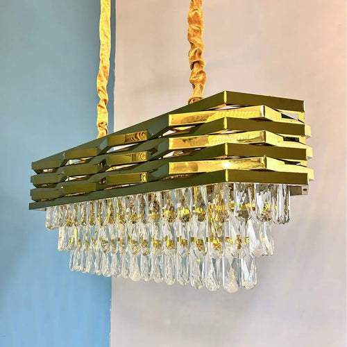 Modern Luxury Creative Living Room LED Pendant Light Nordic Restaurant Crystal Light Bar Counter Decorative Light Fixture - vue 3 sur 8