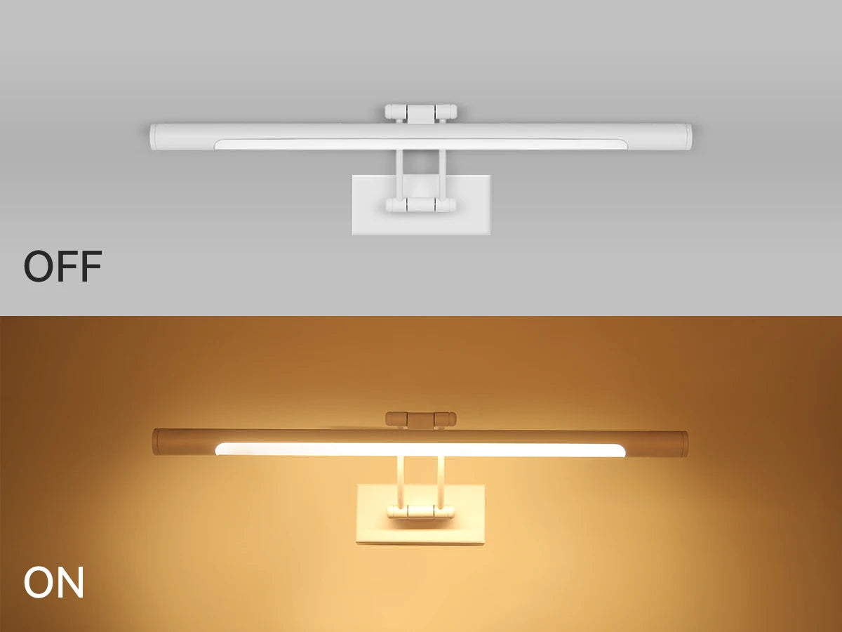 applique murale à led pour miroir étanche angle réglable moderne - vue 3 sur 10
